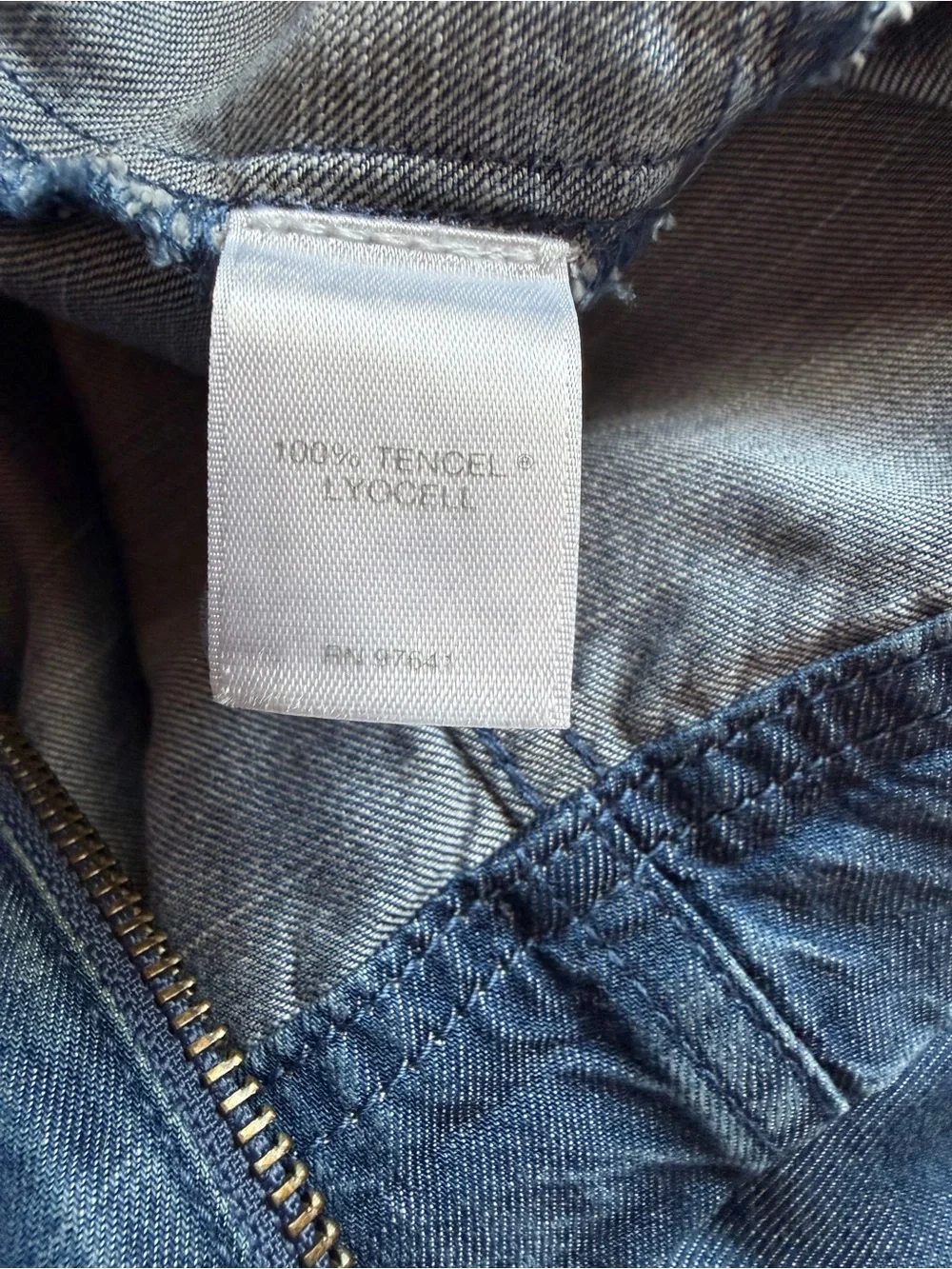 J. Jill Blue Denim Zip-Front Jacket